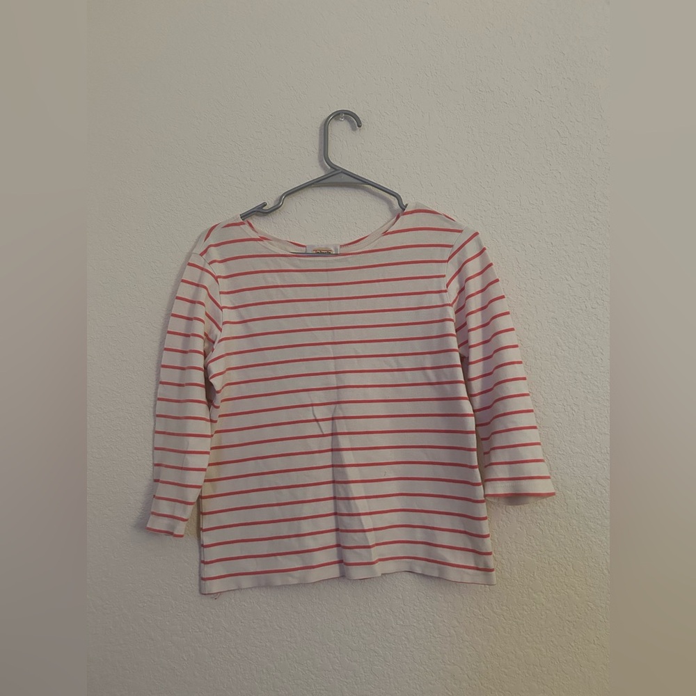 Talbots Petite Women Striped Long Sleeve